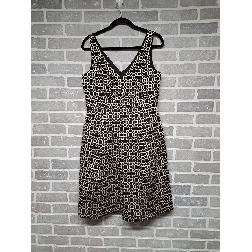 Ralph Lauren black and gold shimmer sleeveless fully lined cocktail dress size 8